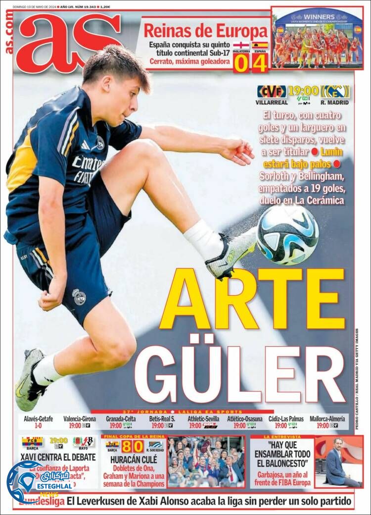 روزنامه ورزشی آ اس یکشنبه 30 اردیبهشت 1403 