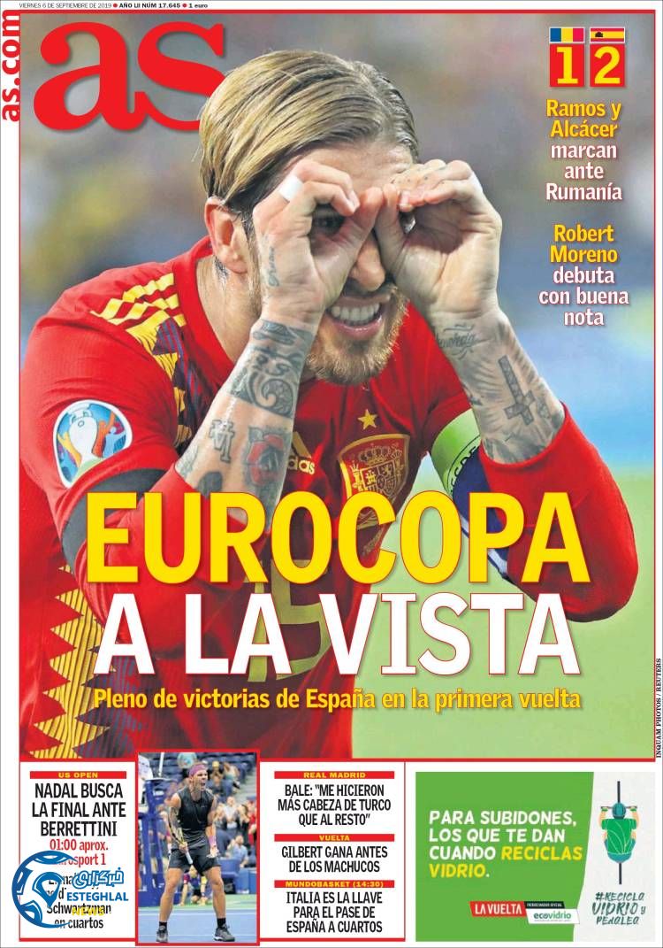 روزنامه ورزشی آاس جمعه 15 شهریور 1398