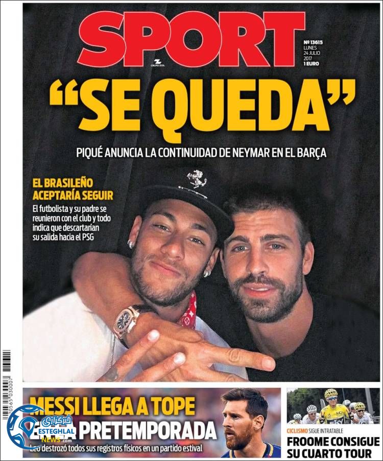 روزنامه اسپرت 2 مرداد