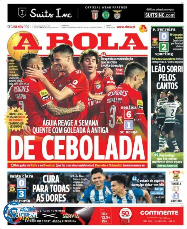 روزنامه ورزشی آبولا دوشنبه 17 آبان 1400