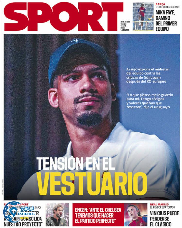 روزنامه ورزشی اسپورت جمعه 31 فروردین 1403 