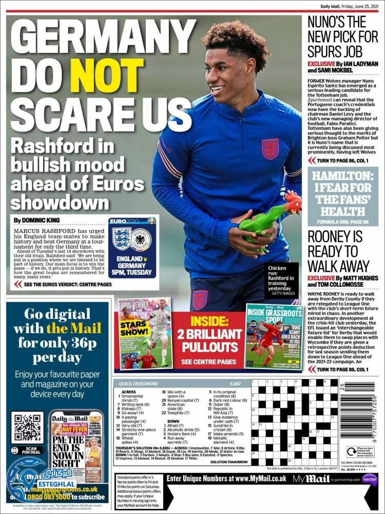 روزنامه ورزشی مایل اسپورت جمعه 4 تیر 1400