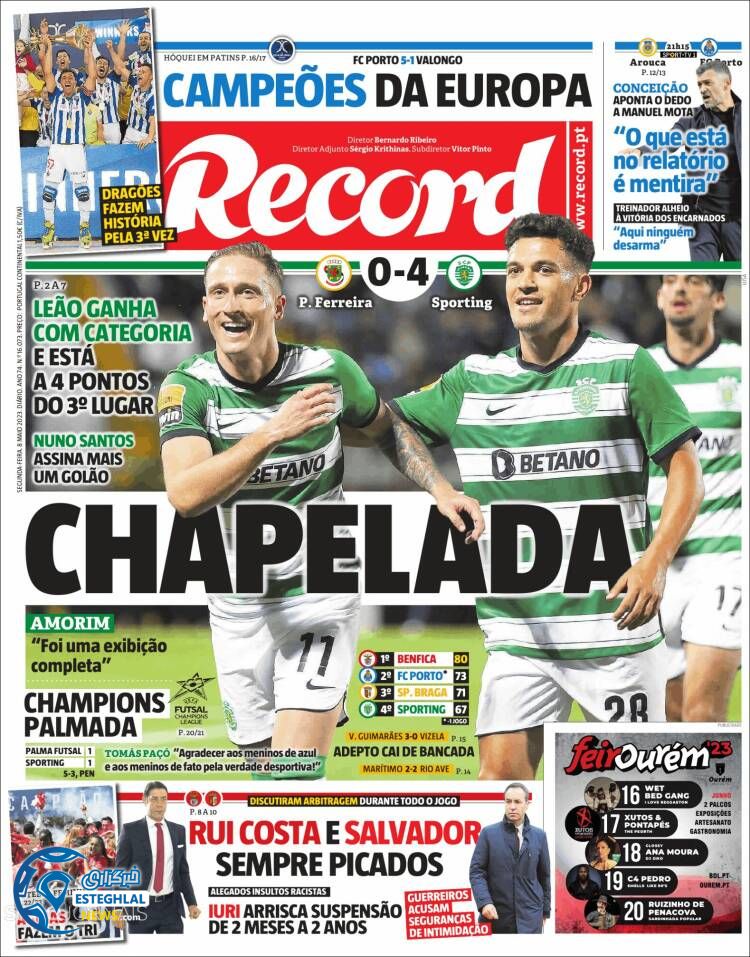 روزنامه ورزشی رکورد دوشنبه 18 اردیبهشت 1402 