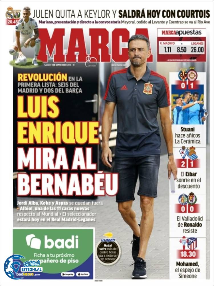 روزنامه ورزشی مارکا شنبه 10 شهریور 1397