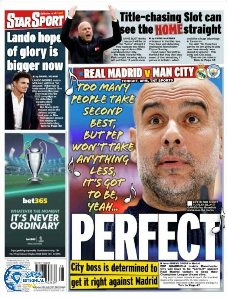 روزنامه  ورزشی استار اسپورت چهارشنبه 1 اسفند 1403 