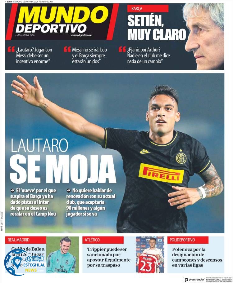 روزنامه ورزشی موندو دپورتیوو شنبه 13 اردیبهشت 1399