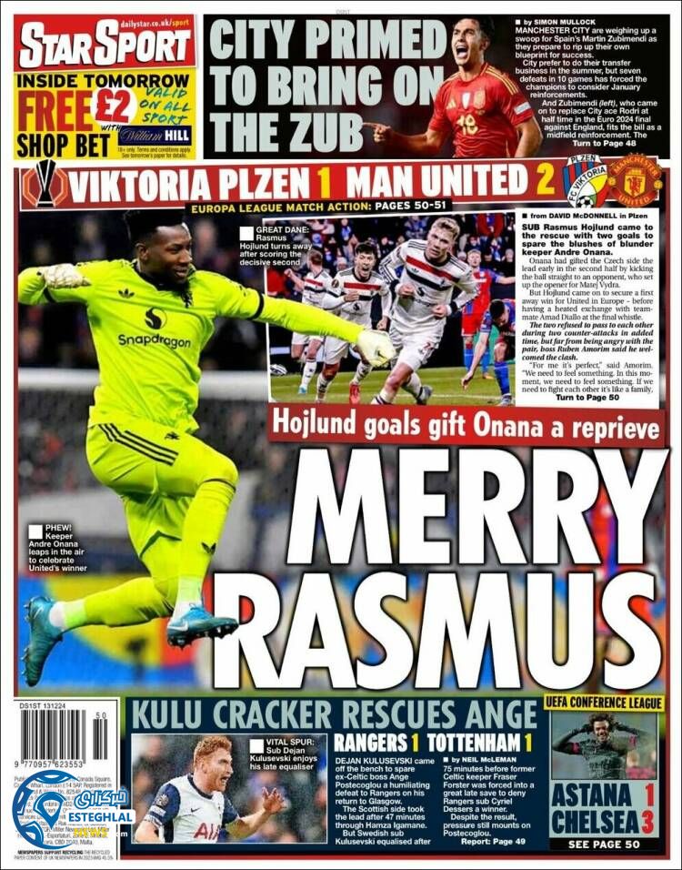 روزنامه ورزشی استار اسپورت جمعه 23 آذر 1403 