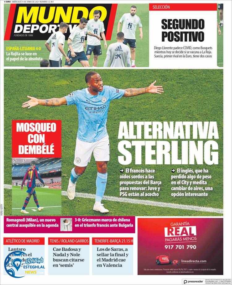 روزنامه ورزشی موندو دپورتیوو چهارشنبه 19 خرداد 1400