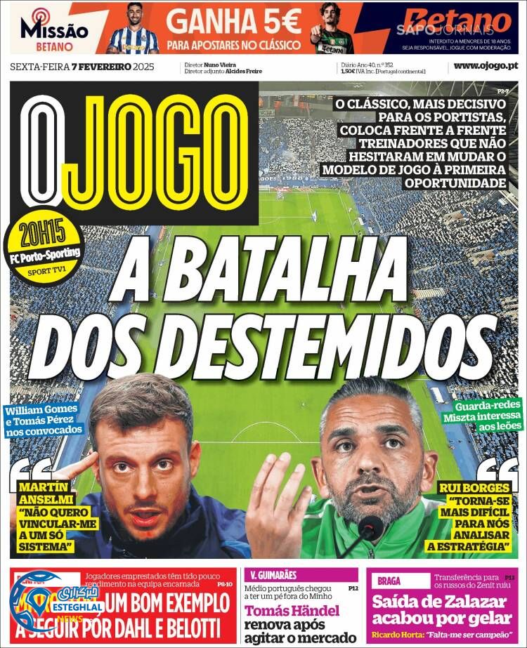 روزنامه  ورزشی اوجوگو جمعه 19 بهمن 1403 