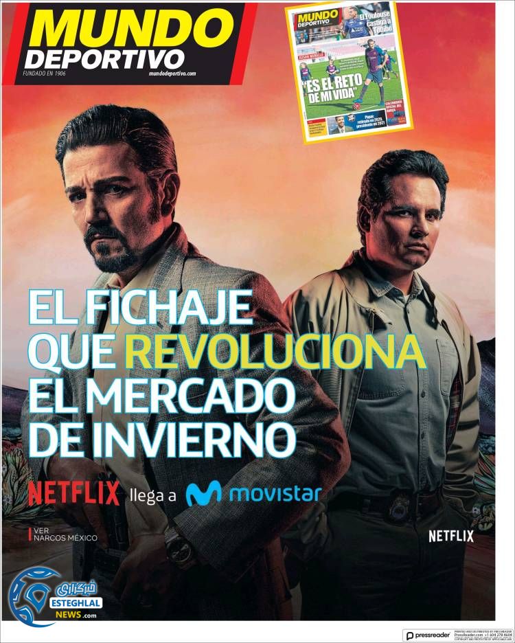 روزنامه ورزشی موندو دپورتیو جمعه 7 دی 1397