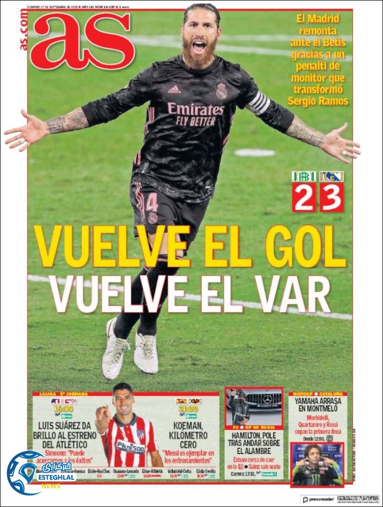 روزنامه ورزشی آاس یکشنبه 6 مهر 1399