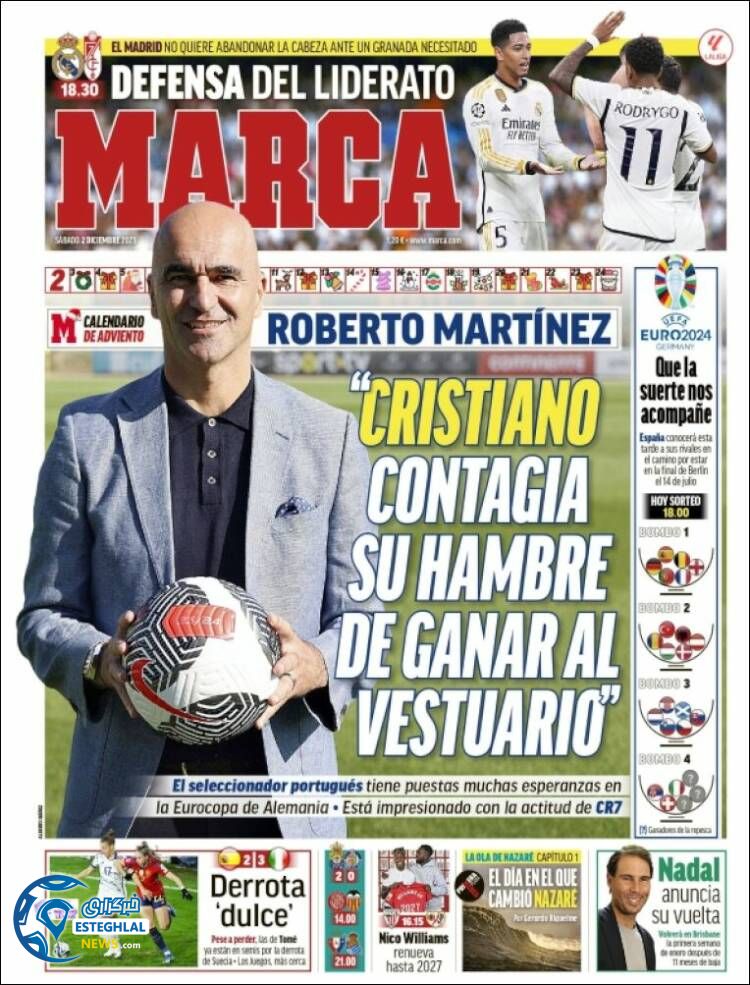 روزنامه ورزشی مارکا شنبه 11 آذر 1402 