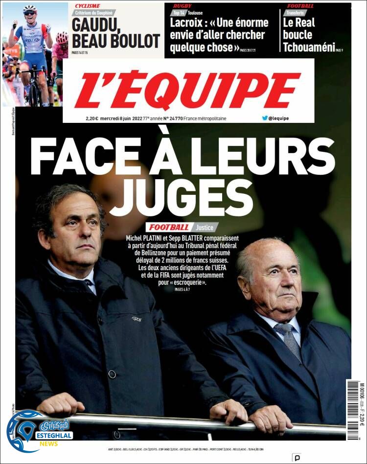 روزنامه ورزشی اکیپ چهارشنبه 18 خرداد 1401