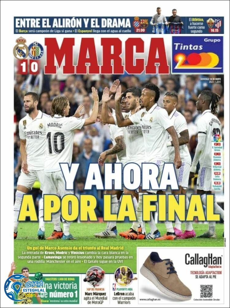 روزنامه ورزشی مارکا یکشنبه 24 اردیبهشت 1402 