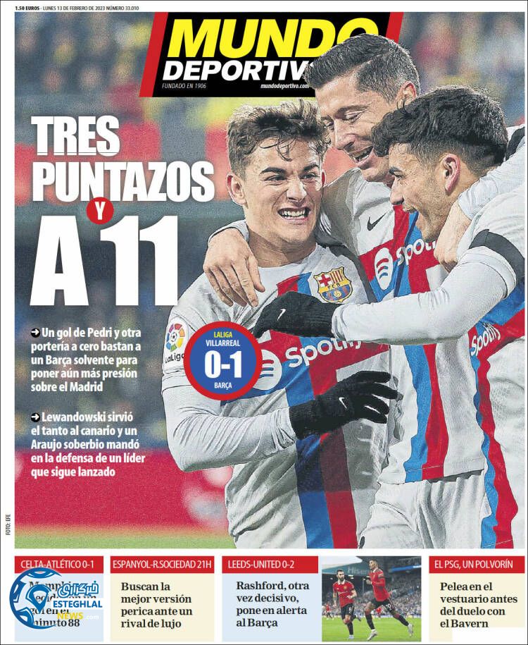 روزنامه ورزشی موندو دپورتیوو دوشنبه 24 بهمن 1401 