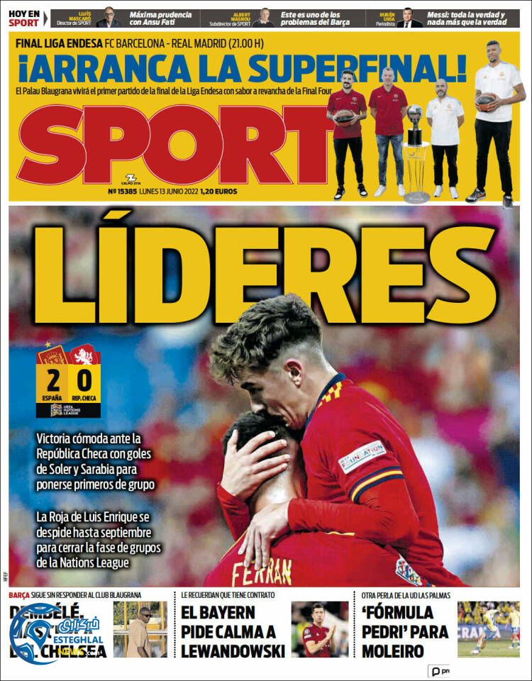 روزنامه ورزشی اسپورت دوشنبه 23 خرداد 1401