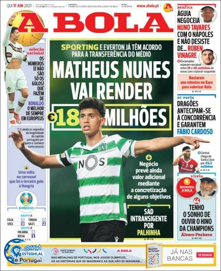 روزنامه ورزشی آبولا پنجشنبه 27 خرداد 1400