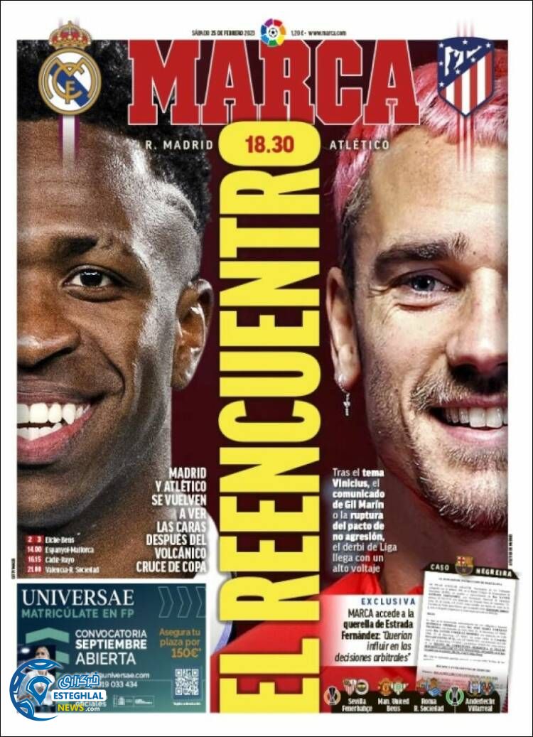 روزنامه ورزشی مارکا شنبه 6 اسفند 1401 