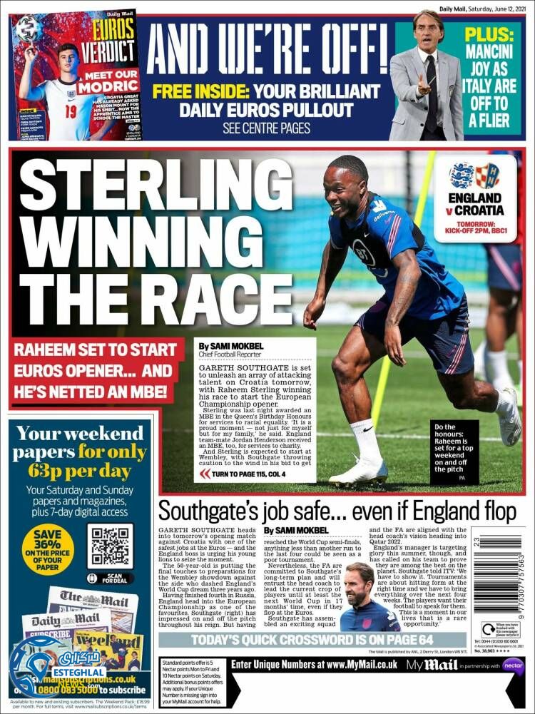 روزنامه ورزشی مایل اسپورت شنبه 22 خرداد 1400