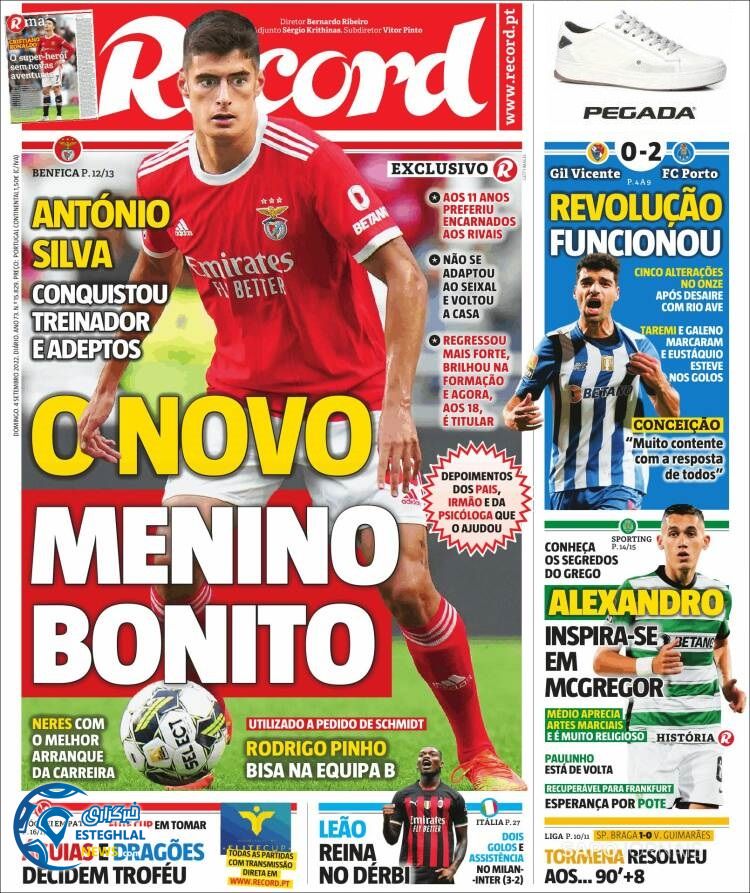 روزنامه ورزشی رکورد یکشنبه 13 شهریور 1401 