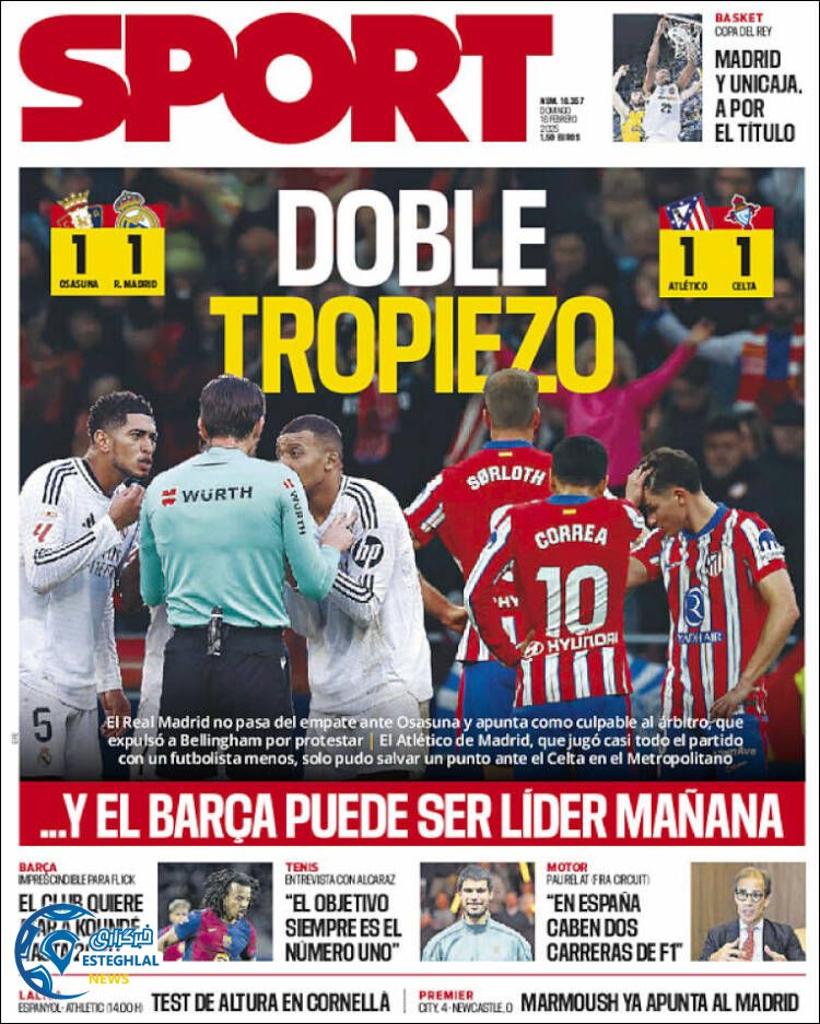 روزنامه ورزشی  اسپورت یکشنبه 28 بهمن 1403 