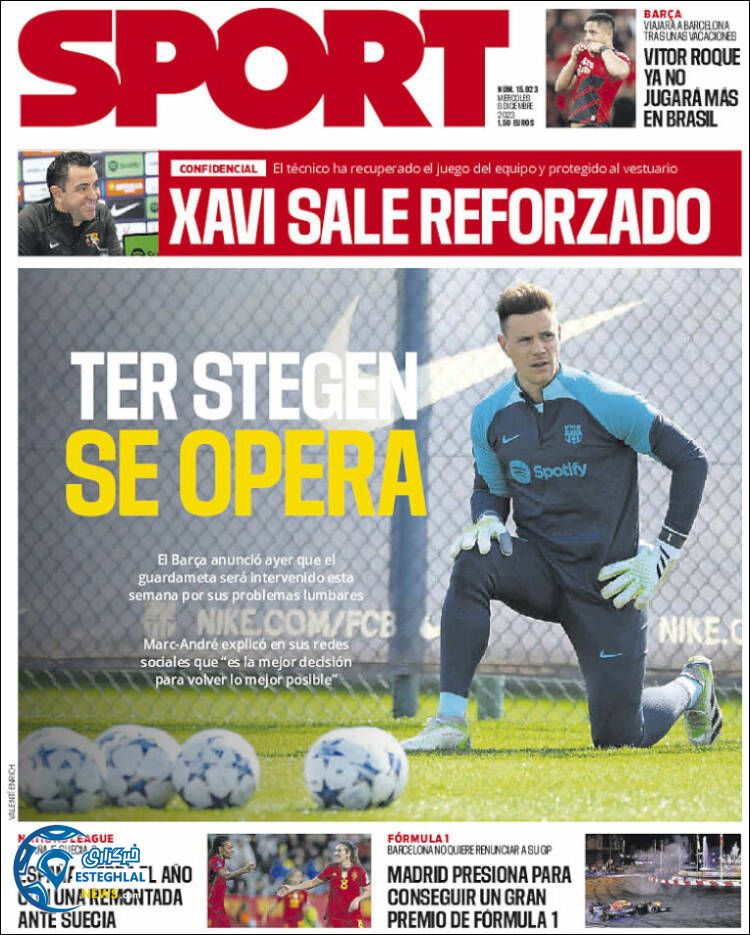 روزنامه ورزشی اسپورت چهارشنبه 15 آذر 1402 