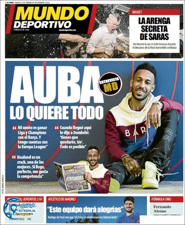 روزنامه ورزشی موندو دپورتیوو سه شنبه 3 اسفند 1400