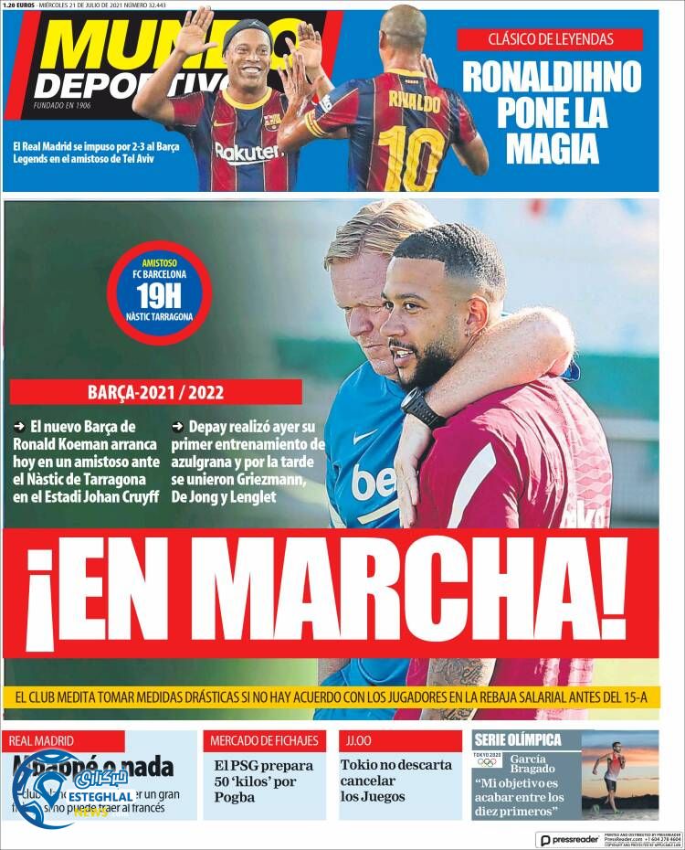 روزنامه ورزشی موندو دپورتیوو چهارشنبه 30 تیر 1400