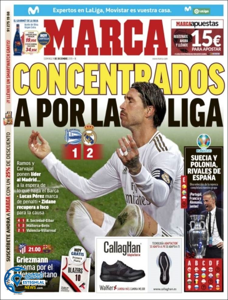 روزنامه ورزشی مارکا یکشنبه 10 آذر 1398