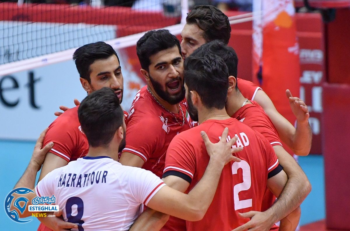 دیدار تیم های ملی والیبال تونس و ایران 
