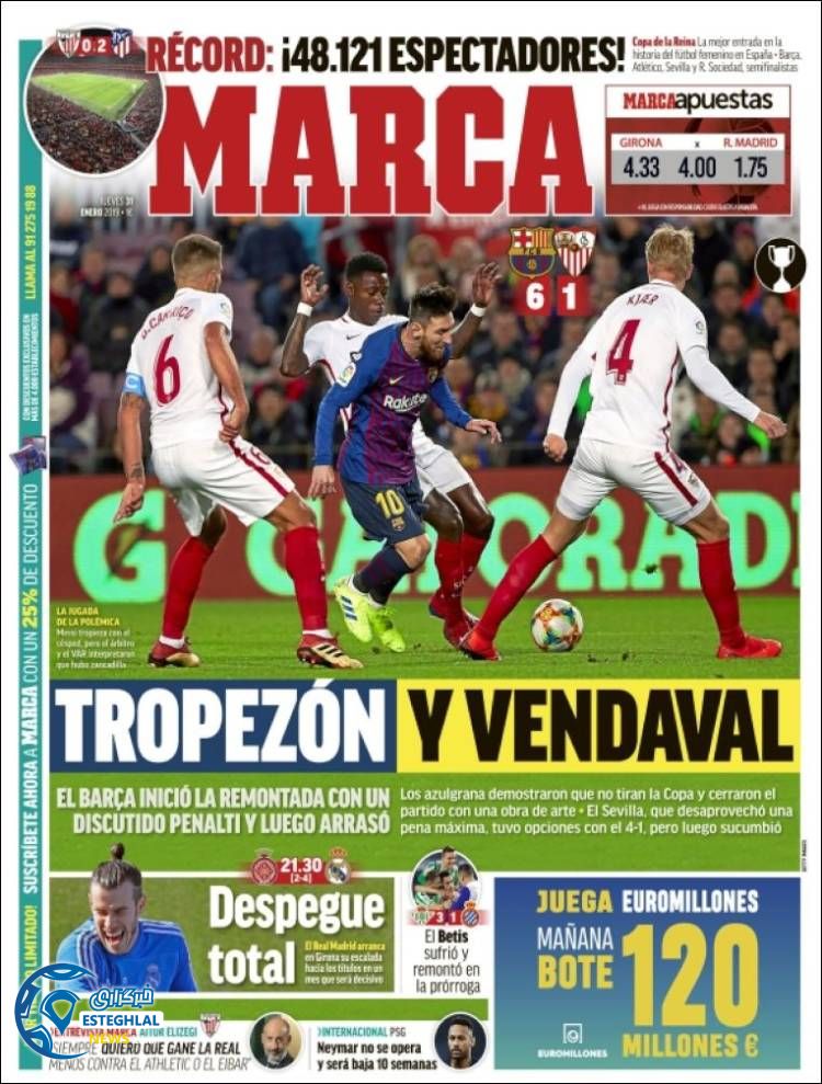 روزنامه ورزشی مارکا پنجشنبه 11 بهمن 1397