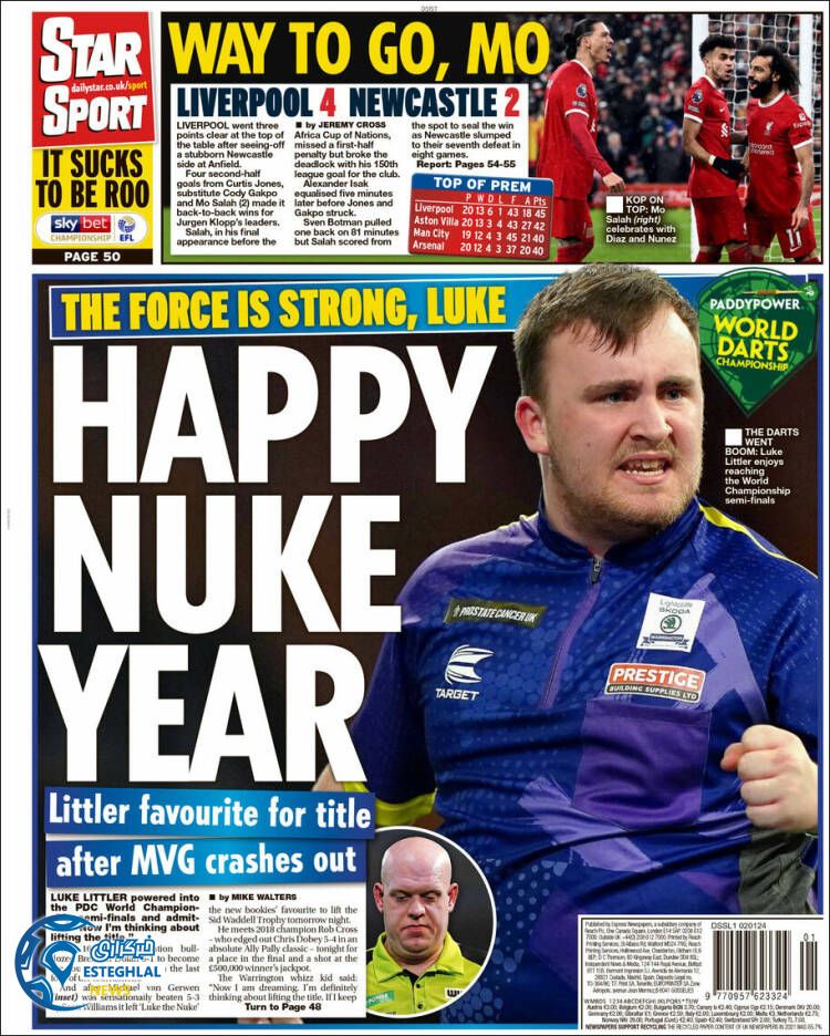 روزنامه ورزشی استار اسپورت سه شنبه 12 دی 1402