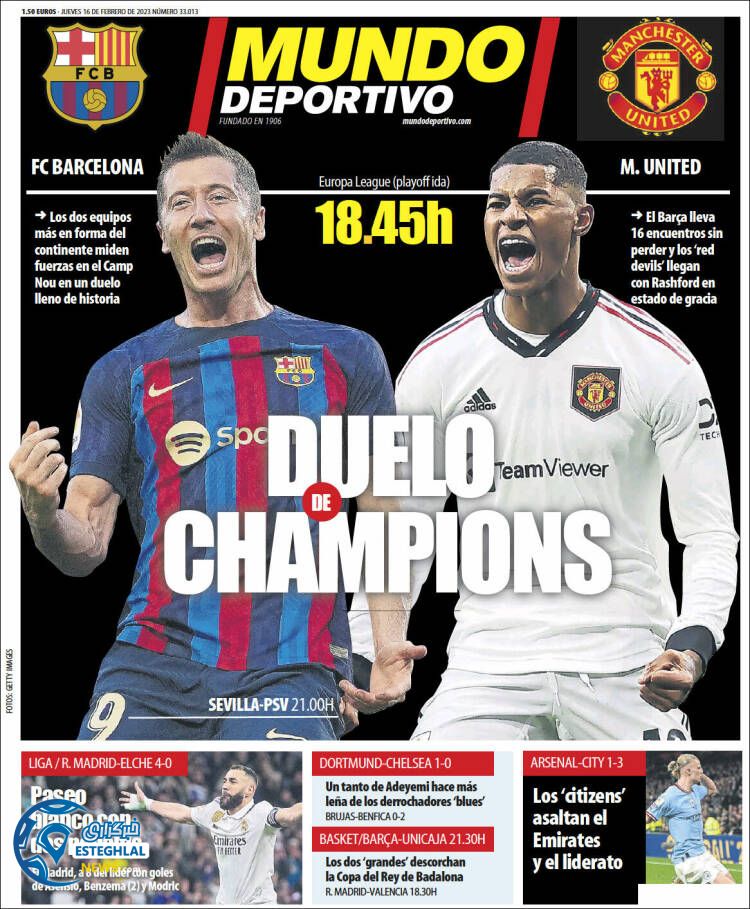 روزنامه ورزشی موندو دپورتیوو پنجشنبه 27 بهمن 1401 