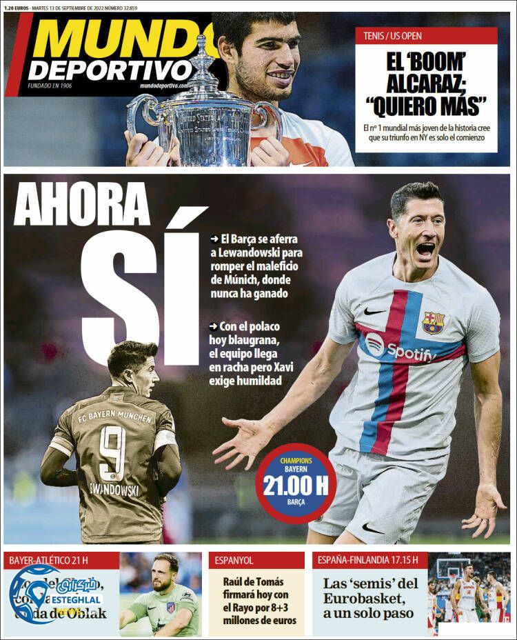 روزنامه ورزشی موندو دپورتیوو سه شنبه 22 شهریور 1401