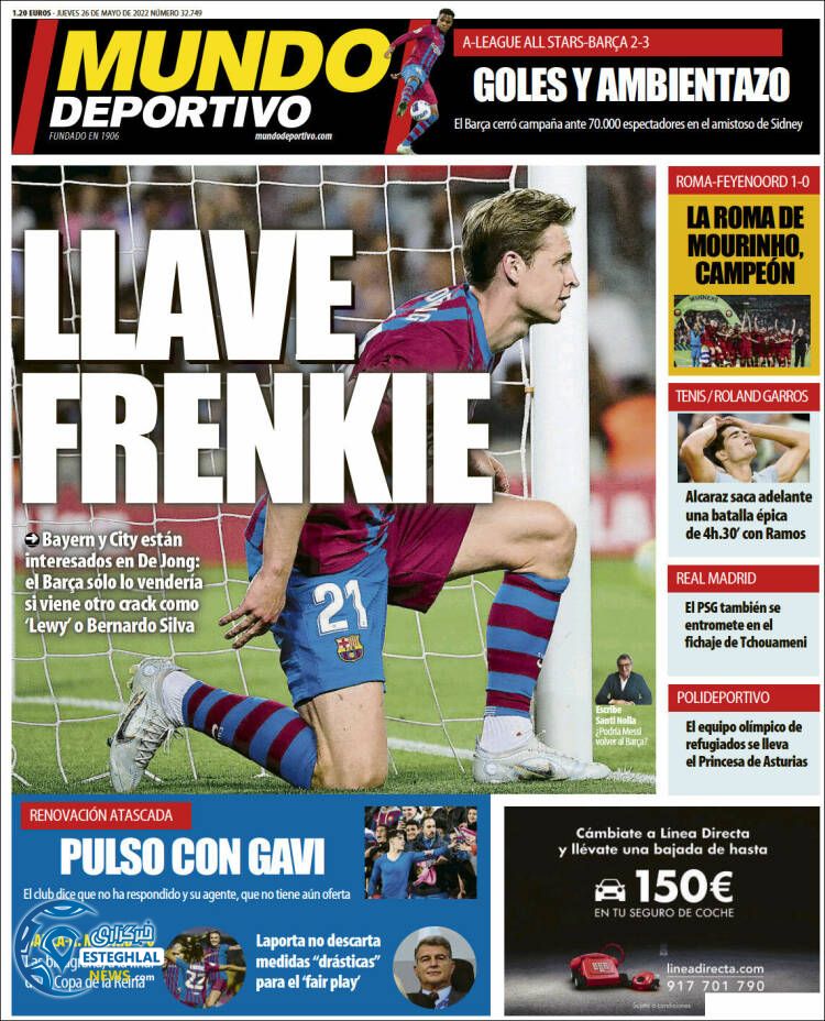 روزنامه ورزشی موندو دپورتیوو پنجشنبه 5 خرداد 1401