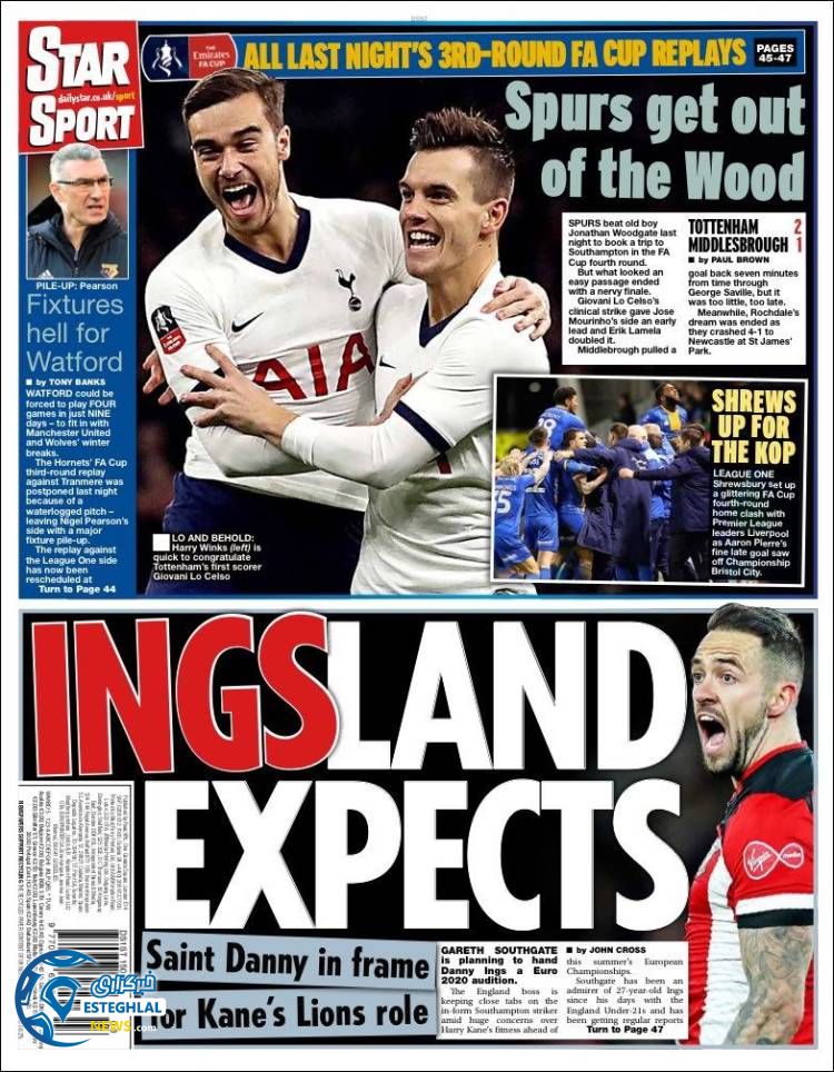 روزنامه ورزشی استار اسپورت چهارشنبه 25 دی 1398