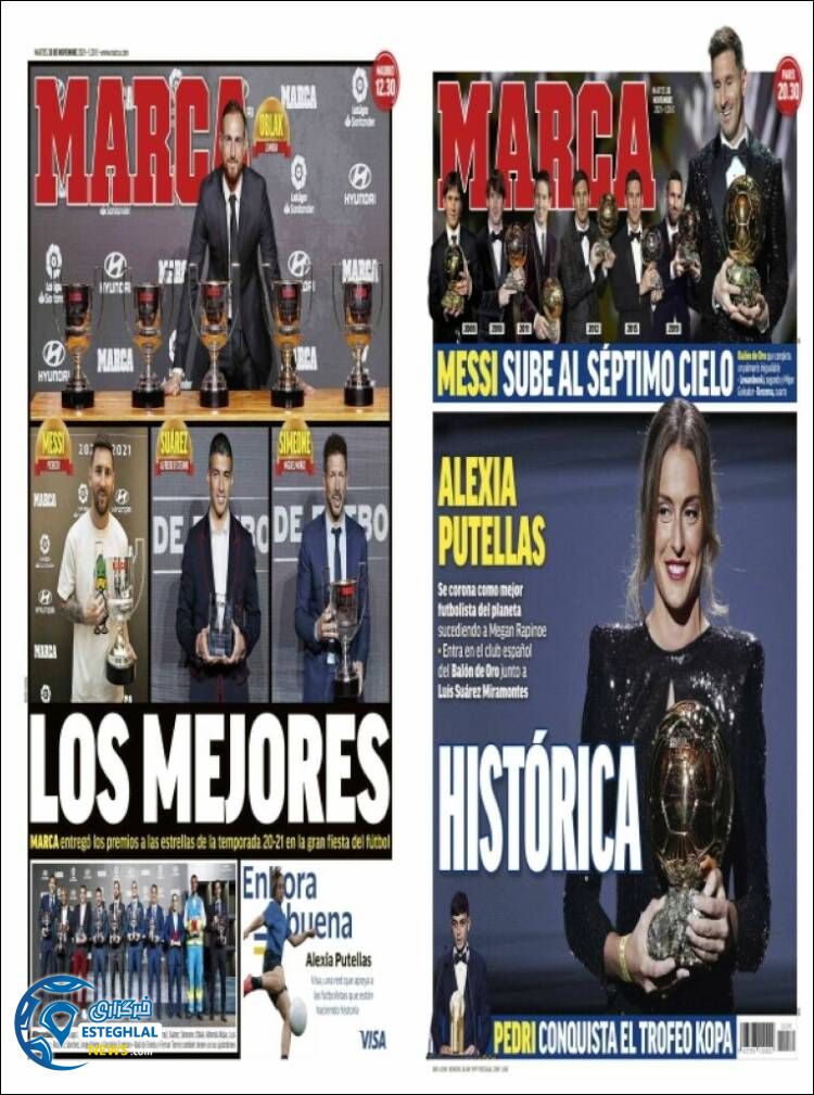 روزنامه ورزشی مارکا سه شنبه 9 آذر 1400