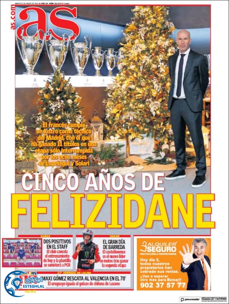 روزنامه ورزشی آاس سه شنبه 16 دی 1399