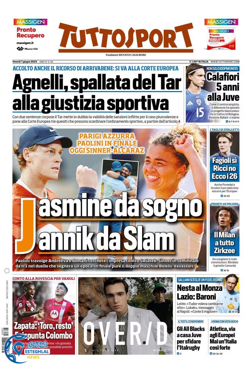 روزنامه  ورزشی توتو اسپورت جمعه 18 خرداد 1403 