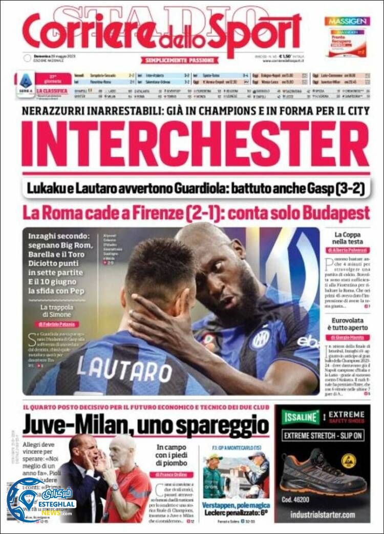 روزنامه ورزشی کوریره دلو اسپورت یکشنبه 7 خرداد 1402 