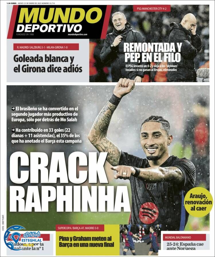 روزنامه ورزشی  موندو دپوردیپو پنجشنبه 4 بهمن 1403 