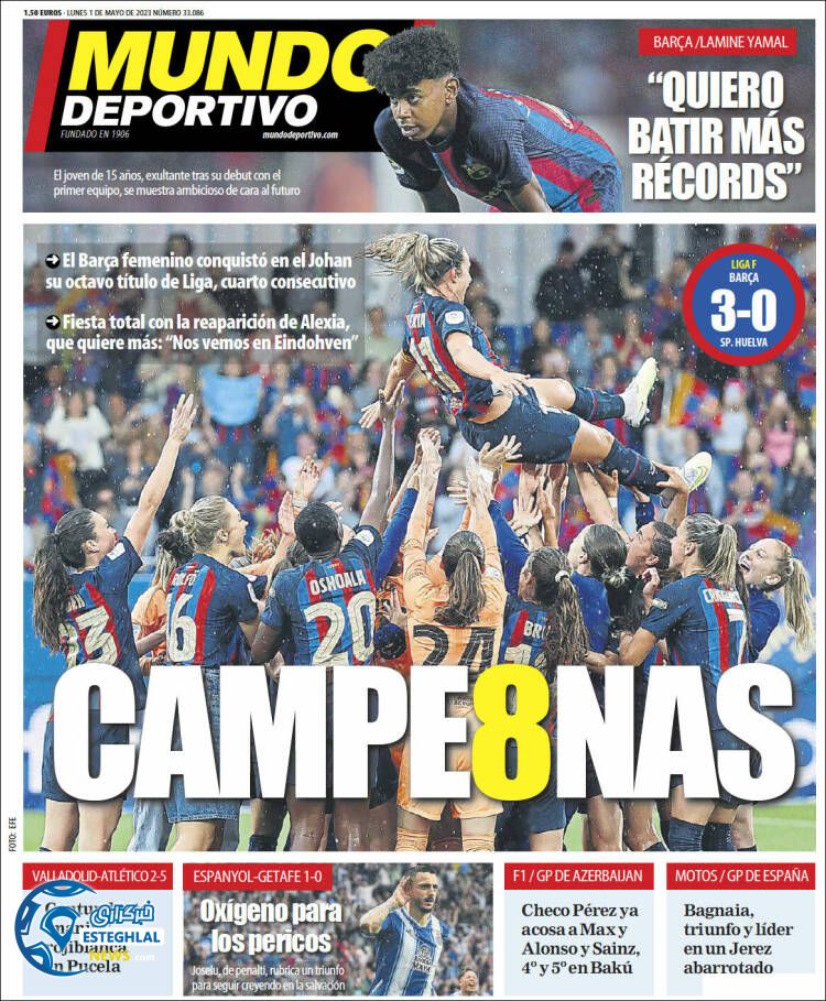 روزنامه ورزشی موندو دپورتیوو دوشنبه 11 اردیبهشت 1402 