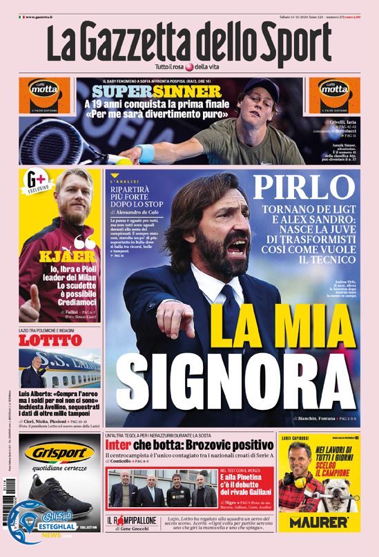 روزنامه ورزشی گاتزتا دلو اسپورت شنبه 24 آبان 1399