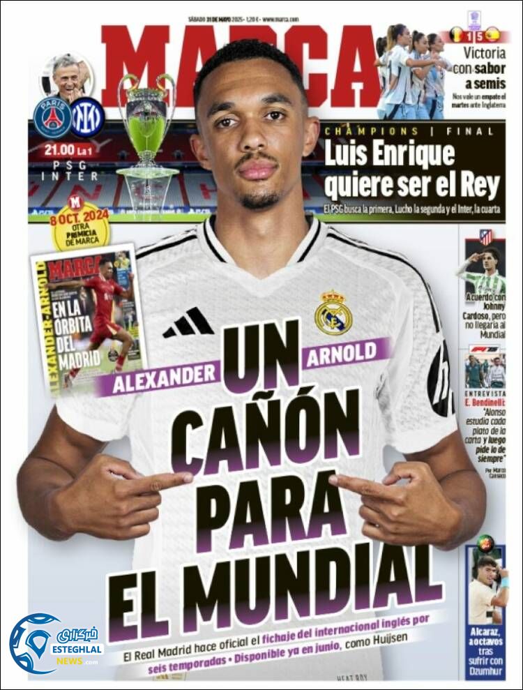 روزنامه ورزشی مارکا شنبه 10 خرداد 1404 