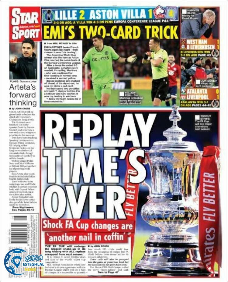 روزنامه ورزشی استار اسپورت جمعه 31 فروردین 1403 