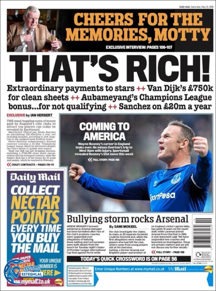 روزنامه ورزشی مایل اسپورت شنبه 22 اردیبهشت 1397