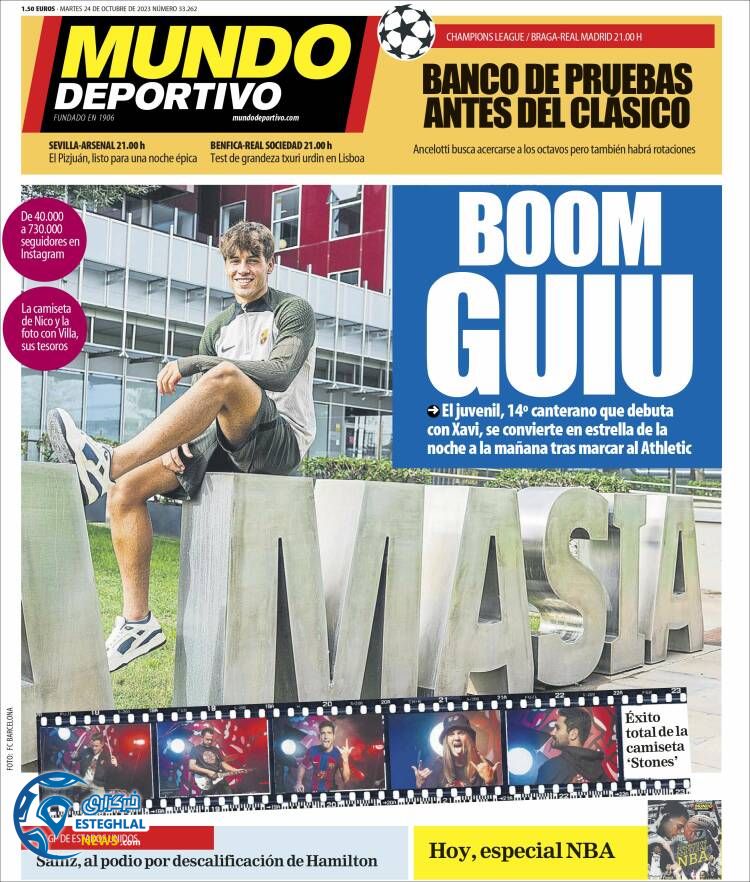 روزنامه ورزشی موندو دپورنیوو سه شنبه 2 آبان 1402 