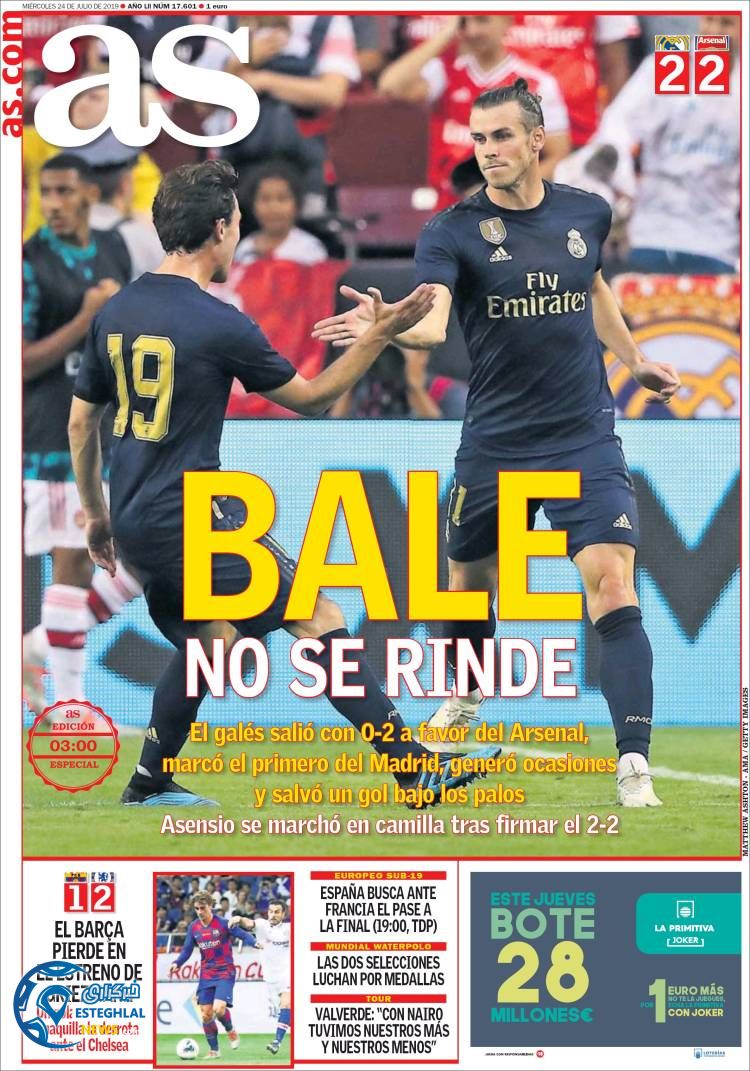 روزنامه ورزشی آاس چهارشنبه 2 مرداد 1398