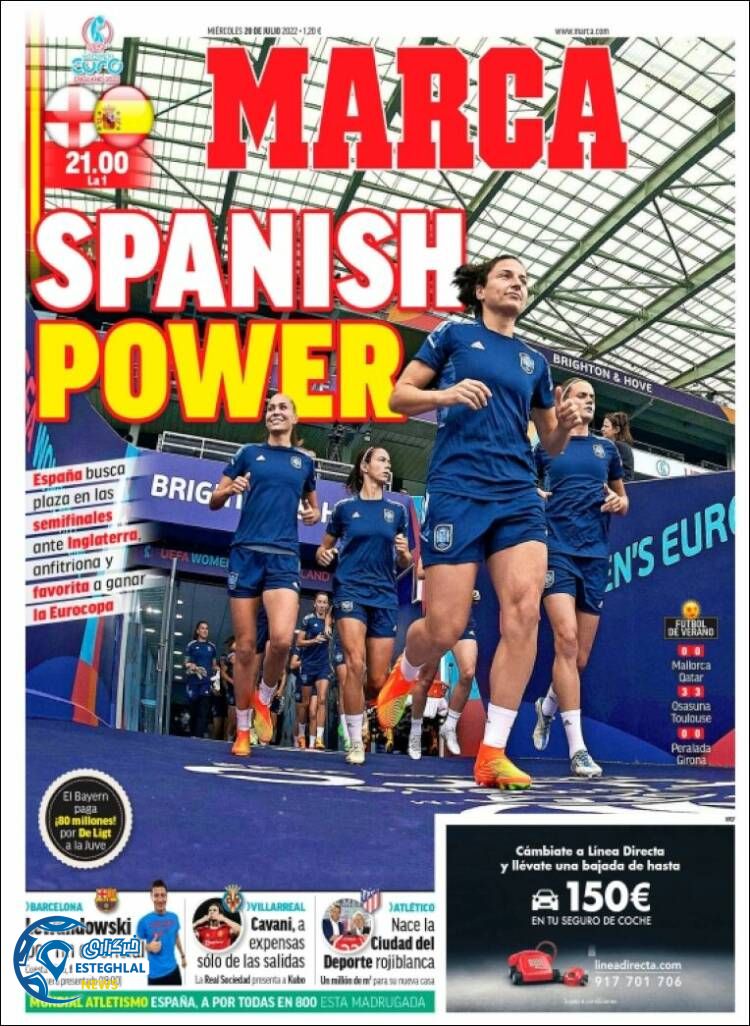 روزنامه ورزشی مارکا چهارشنبه 29 تیر 1401