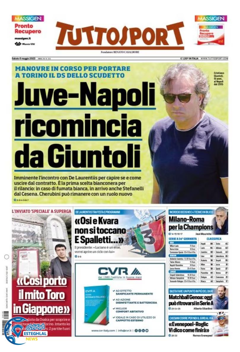 روزنامه ورزشی توتو اسپورت شنبه 16 اردیبهشت 1402  